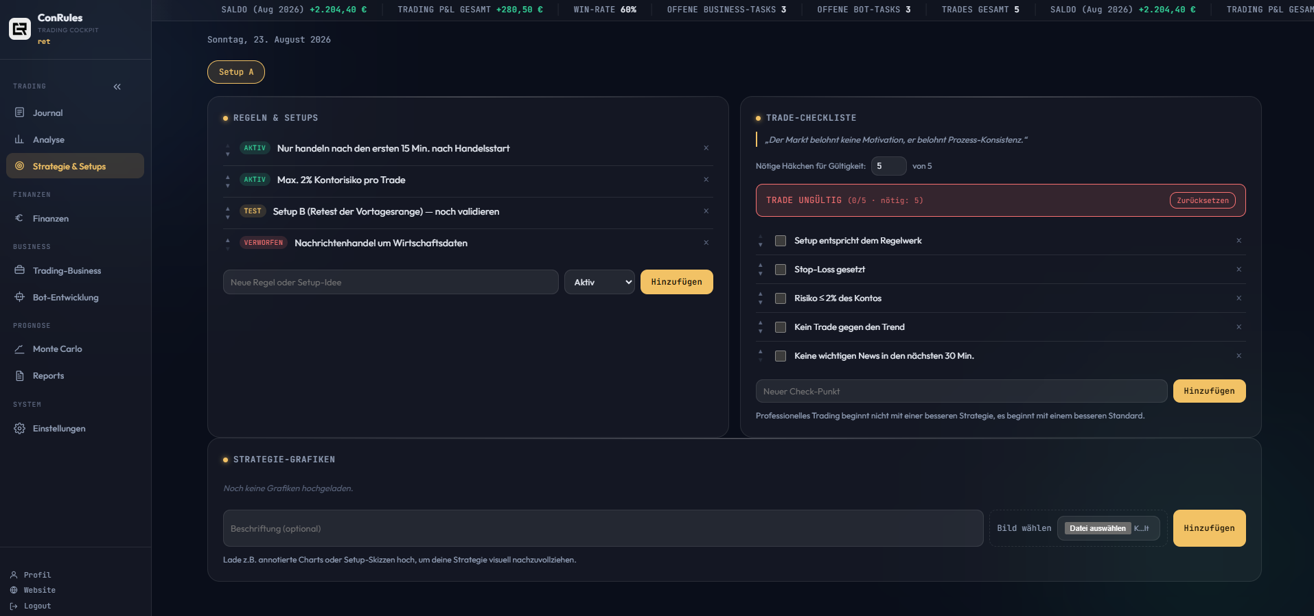 Screenshot: Strategie